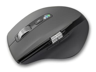 INFINMIND Wireless Side Scroll Mouse with Multi-Device, Ergonomic Computer Mice with Smart Flying Scroll, Quiet Click, 4-Level DPI for Computer, Laptop, iPad, Tablet, MacBook (Grey)