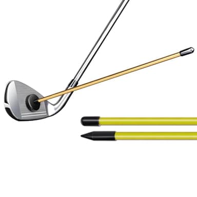 Goashpeaot 2 Pack 40'' Golf Alignment Sticks with Magnetic Golf Club Alignment Rod,Visualize Demonstrates Correct Golf Swing Aim, Porfessional Alignment Sticks for Swing Trainer Practice (Yellow)