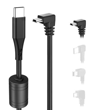 Gonofeto Charger Cable for Garmin GPS,(6Ft 18AWG) USB C to Mini USB Charging Cord for Garmin Nuvi, Thicker Shielded GPS Replacement Power Adapter Wire for Garmin Drivesmart 65,Zumo XT,Dezl,Navigation