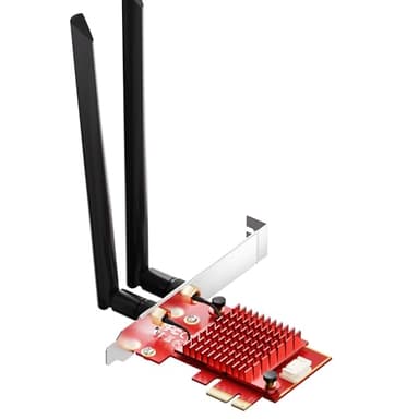 BZIZU WiFi 6E PCIe Card | Intel AX210 Chip | 5400Mbps Tri-Band 2.4GHz/5GHz/6GHz | Bluetooth 5.3 | Low Latency Wireless Adapter for Gaming & Streaming | Windows 10/11 Compatible