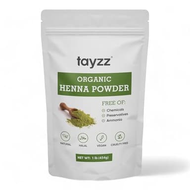 TAYZZ 100% Natural and Pure Organic Henna Powder (Lawsonia Inermis) - For Hair Dye/Hair Color - Best Red Color - 3.5oz (100g)