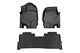 Rough Country All Weather Floor Mats Set for Ford F-150 (2015-2025), F-150 Lightning (2022-2024), Raptor (2017-2025) Bucket Seats - Waterproof, Flexible, Front & Back Set