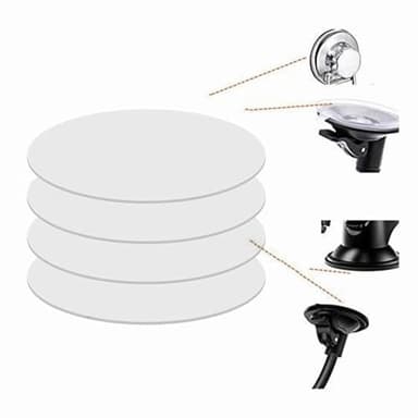 MGQFY 4 PCS 80mm (3.15") Circular Double Side Sticker Dashboard/Windshield Pad Mounting Disk for Suction Cup Car Phone Mount Holder Bracket GPS Camera and Other Suction Cup Items. (Clear)