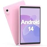 Tablet Android 14 Tablets 8 inch, WiFi 6 Tablet Computer 2GB RAM 32GB ROM, 1280x800 IPS Touch Screen, 2+8MP Dual Camera, 4300mAh Battery, Google GMS Certified Tablet PC (Pink)