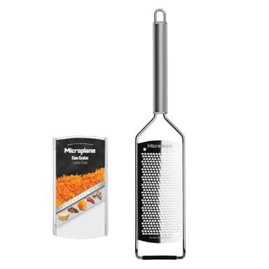 Microplane Professional Series Kitchen Grater new Fine for Hard Cheese, Citrus Fruits, Garlic, Chili, Cinnamon and Nutmeg with Stainless Steel Blades - Made in USA