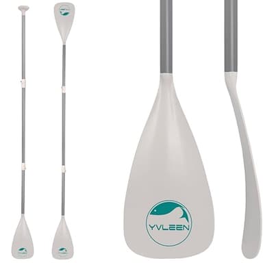 YVLEEN SUP Paddle Board Paddle，Stand up Paddleboard Paddles Adjustable Aluminum 4-Piece Floating Kayak Paddle，Convertible Paddle