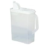 Buddeez Bulk Food Storage Container - 8 Quart All Purpose Clear & Large Pantry and Kitchen Organization and Storage - Cereal, Flour, Sugar, Rice Dispenser, EZ Grip Handle, EZ Pour Spout (White Lid)