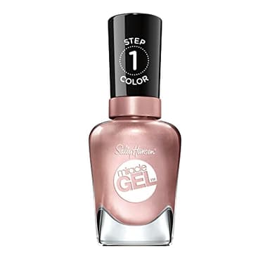 Sally Hansen Miracle Gel Salon Quality Nail Polish | Gel-Like Formula, Two-Step System, No UV Light Needed, Long Lasting | Opaque, Pearlescent | 207 Out of this Pearl | Rose Gold Nail Polish
