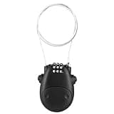 Stroller Lock, Combination Lock Cable Lock Padlock with 3 Digit Numeric Code, 80CM Extendable Cable, Heifer Shape, Customized for Suitcase Stroller Luggage Laptop(Black)