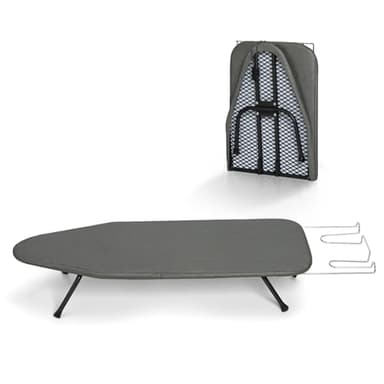 Small Ironing Board Foldable, BlissBoard Tabletop Iron Board with Cover and Pad, Metal Frame Mini Ironing Table Countertop for Space Saving, 31"x12", Black