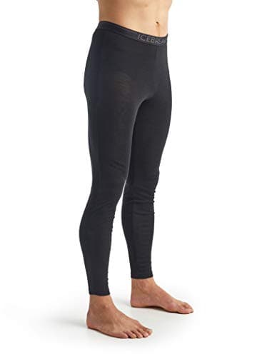 icebreaker Merino Wool 175 Everyday Men’s Cold Weather Leggings - Thermal Underwear for Men with Contoured Slim Fit - 100% Merino Wool Base Layer - Premium Long Johns, X-Large, Black/Monsoon
