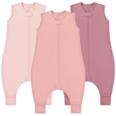 Mama Cheetah Toddler Sleep Sack with Feet 2T, 0.5 TOG Organic Cotton Baby Wearable Blankets with Legs, Baby Sleeping Bag for Walkers, Early Walker Medium, 3-Pack