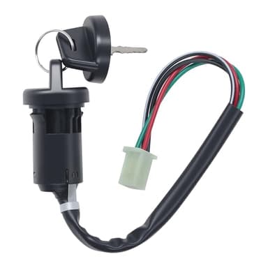 Amavoler 4 Wires Ignition Switch Key with Cap Fit for 50cc 70cc 90cc 110cc 125cc 150cc 200cc 250cc TaoTao SUNL ATV Dirt Bike.