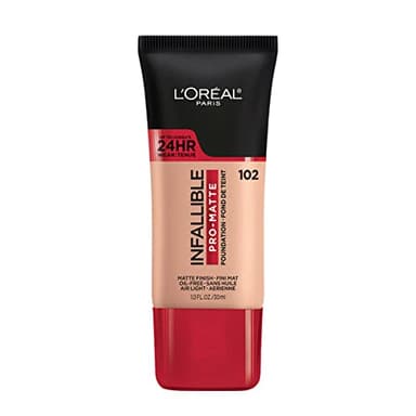 L'Oreal Paris Cosmetics Makeup Infallible Pro-Matte Liquid Longwear Foundation, Shell Beige, 1 fl oz.