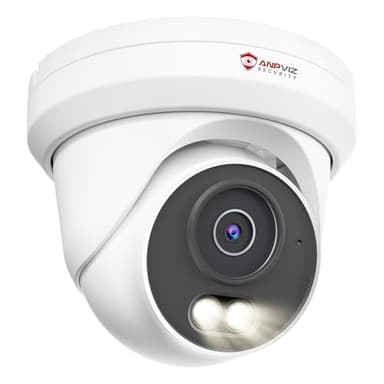 Anpviz 5MP PoE Camera, Full Metal Turret Security IP Camera Outdoor Wired, Smart Dual Light Color Night Vision, AI Human Motion Detection, Built-in Mic, NDAA, Requires NVR, NOT Work Independently
