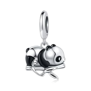 Panda Charm Fit for Pandora Bracelet,925 Sterling Silver Charms for Women Bracelets Hypoallergenic Original Bead Gift for Her