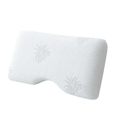 EGOHOME Cervical Neck Pillow, Side Sleeper Pillow for Sleeping, Aloe Vera Infused Memory Foam Pillow for Neck Pain Relief, Ergonomic Neck Support Pillow for Side Back Stomach Sleepers, 30x16 Inches