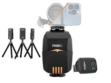 MOVE'N SEE PIXEM 2 Robot | Auto Follow Camera for Individual Sports and Stage, Equestrian Tracking Pack, 360° Rotation, Remote App Control