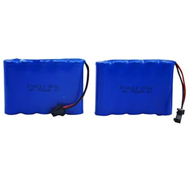 Blomiky 6V 700mAH Ni-Cd Battery Replacement for Old Version Amphibious Stunt RC Cars 4WD 1/18 High Speed RC Buggy Vehicle / GS02 Battery 2 Pack