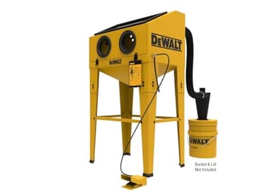 DEWALT Abrasive Blast Cabinet, Modular Standalone or Benchtop Sand Blasting Cabinet 20 CFM @ 90 PSI, Max Pressure 125 PSI (DXCM009-0370)