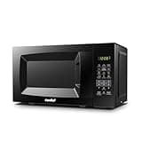 COMFEE EM720CPL-PMB Countertop Microwave Oven with Sound On/Off, ECO Mode and Easy One-Touch Buttons, 0.7 Cu Ft, Black