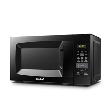 COMFEE' EM720CPL-PMB Countertop Microwave Oven with Sound On/Off, ECO Mode and Easy One-Touch Buttons, 0.7cu.ft, 700W, Black