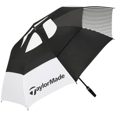 TaylorMade Golf 2025 Tour Double Canopy Umbrella Black 64 Inches