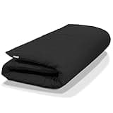 Native Nest Japanese Futon Floor Mattress - Medium Firm Futon Mattress for Sleeping - Shikibuton - Foldable and Portable Japanese Bed (Black, Twin)