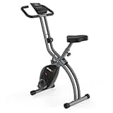 ATIVAFIT Folding Exercise Bike Foldable Fitness Indoor Stationary Bike Magnetic 3 in 1 Upright Recumbent Exercise Bike for Home Workout (Grey)