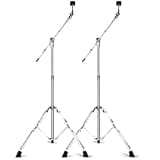 2 Pack Boom Cymbal Stand, Adjustable Cymbal Stand for Drum Hardware Percussion Mount Holder Gear Set Drum Hardware Set for Mounting Crash, Ride, Splash Cymbals, Double Braced Legs with Rubber Feet