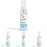 The Honest Company Plant-Based Hand Sanitizer Spray | Kills 99.9% of Germs | Hypoallergenic, Quick-drying + Moisturizing | Fragrance Free, 2 fl oz (Pack of 4)