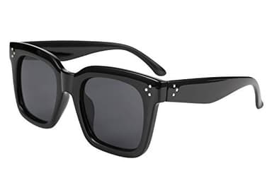 FEISEDY Vintage Women Butterfly Sunglasses Designer Luxury Square Gradient Sun Glasses Shades B2486(Black)