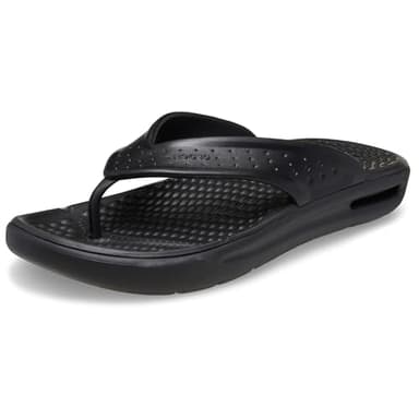 Crocs Men's InMotion Flip Flop Sandals for Men, Literide Comfort, Black, 11