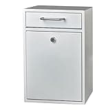 Mail Boss 7420 High Security Steel Locking Wall Mounted Mailbox - Office Drop Box - Comment Box - Letter Box - Deposit Box, Alpine White