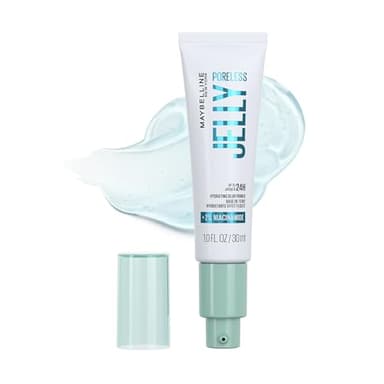 Maybelline Poreless Jelly Primer, Hydrating, Blurring Makeup Primer with 2% Niacinamide For Up To 24HR Make Up Wear, Clear, 1 Count