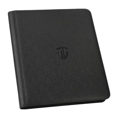 TCGUARD Toploader Binder,Holds 216 Toploaders,9 Pocket Top Loader Binder with Sleeves for 3"x4" Rigid Toploaders Hard Cases,Top loader Binders for TCG, MTG Card Binder, Trading Cards Binder(Black)