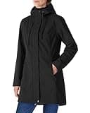 Outdoor Ventures Women's Lightweight Waterproof Fleece Lined Hooded Softshell Rain Jacket, Warm Windbreaker Long Coat