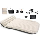 Ciremiv Car Bed with The Most Complete Sleeping Accessories|Leakproof Comfortable Durable Car Mattress|Built-in Pillow with Pump Air Mattress|for SUV Minivan Mpv Road Trip Inflatable Bed