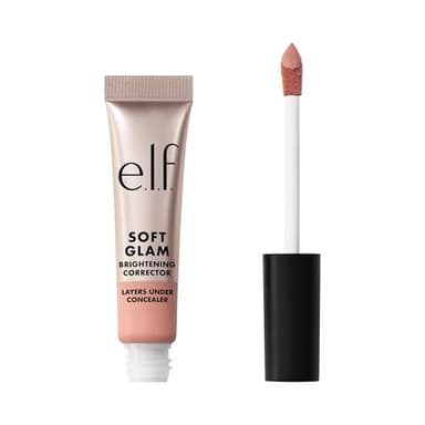 e.l.f. Soft Glam Brightening Corrector, Helps Minimize Dark Circles & Discoloration, Hydrating With A Natural Finish, Vegan & Cruelty-Free, Light Pink