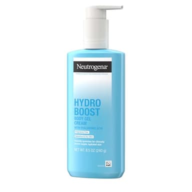 Neutrogena Hydro Boost Body Gel Cream Moisturizer with Hyaluronic Acid, Hydrating Lotion For Sensitive Skin, Fragrance Free, 8.5 oz