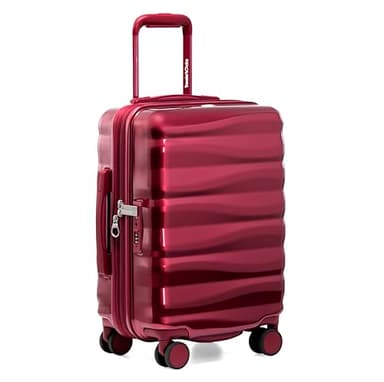 Traveler's Choice Edinburgh II Hardside Spinner Luggage, TSA Lock, Red, 21" Carry-on