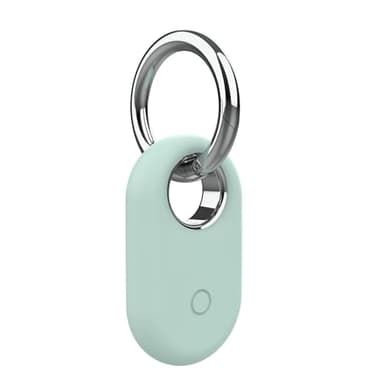 Poagoep Compatible with Samsung Galaxy SmartTag2 case, Soft Silicone Anti-Scratch Protective Holder Case for Smart Tag 2 with Key Ring, All-Round Protection for Keys, Backpacks, Luggage(Green)