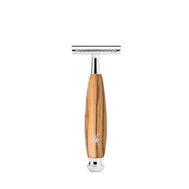 MÜHLE VIVO Olive Wood Closed Comb Safety Razor - Clean Shaving, Modern Design