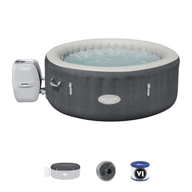 Bestway SaluSpa Hot Springs Inflatable Hot Tub, Fits Up to 2-4 Persons, Energy-Efficient Portable Spa, Outdoor Blow Up Hottub for Backyard, 120 AirJets, 71" x 26" Round