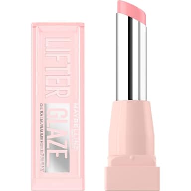MAYBELLINE Lifter Glaze Oil Balm with Hyaluronic Acid and Hydrating Oil Blend, Lip Balm with 24HRs of Smooth, Moisturizing Shine, Pink Drip (Sheer Baby Pink)