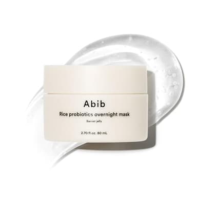 Abib Rice Probiotics Overnight Face Mask Barrier Jelly 2.7 fl oz | Korean Sleeping Mask for Glass Skin | Moisturizing & Slugging Cream