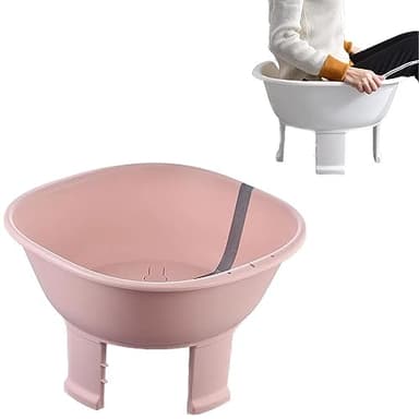 Sitz Bath tub,Sitz Bath for Hemorrhoids,Sits Bath Kit for Women Men,Wider Seating Area, Deeper Bowl (Pink)