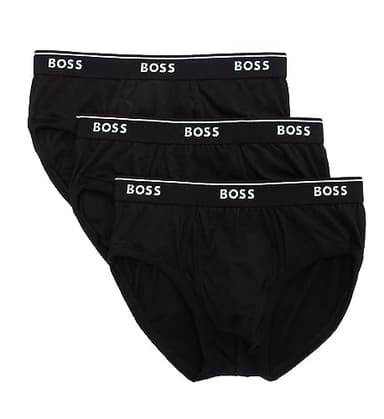 BOSS Men's 3-Pack Traditional Cotton Briefs, New Black, Large