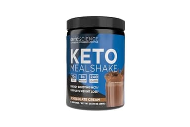 Keto Science Keto Shake Powder – Chocolate Meal Replacement with MCT Oil, Collagen, Protein – Keto Diet Supplement for Weight Loss – 14 Servings