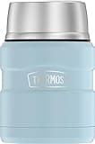 THERMOS Stainless King Vacuum-Insulated Food Jar with Spoon, 16 Ounce, Matte Powder Blue